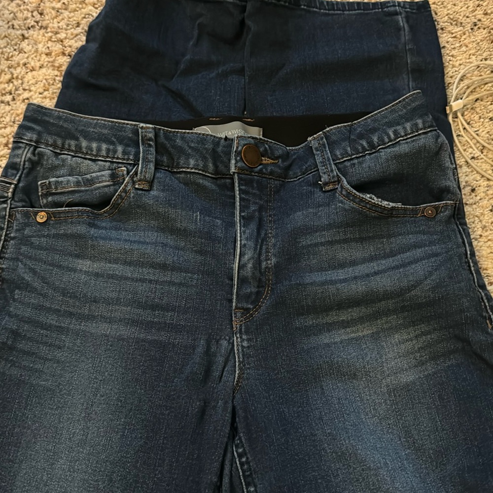 Ab'Solution High Waist Itty Bitty Bootcut Jeans size 4 stretch jean Wit & Wisdom